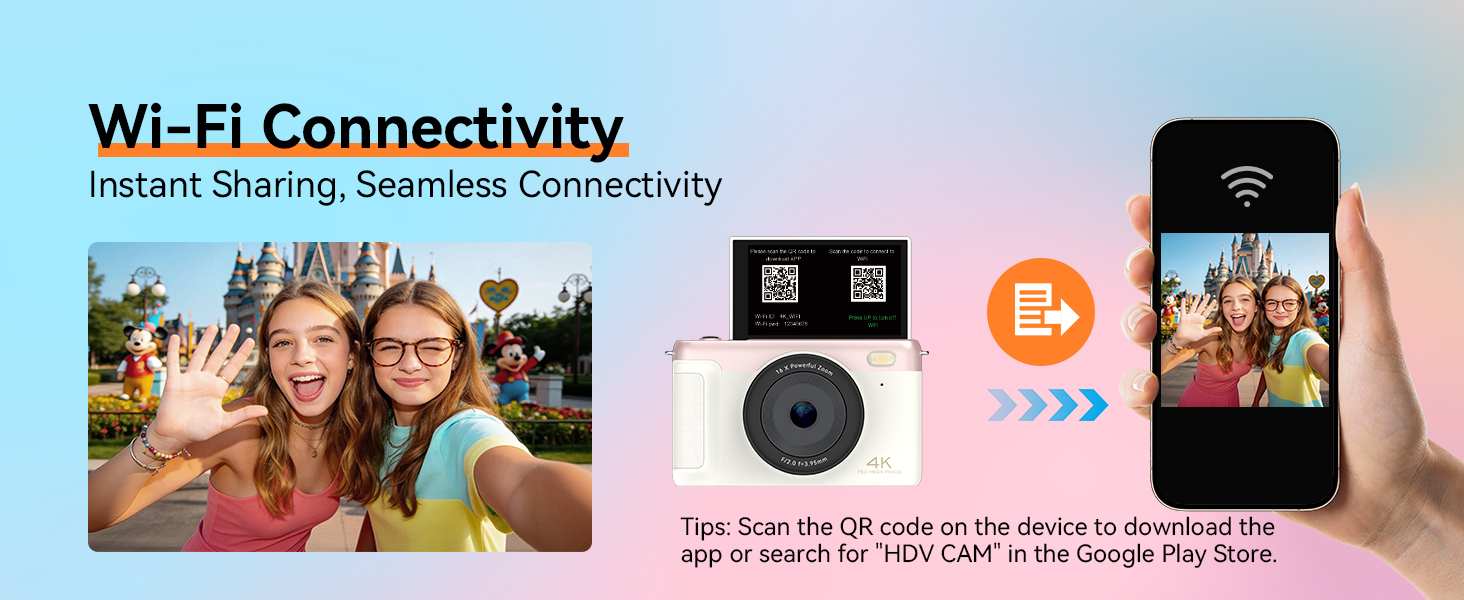 4k digital camera for teenagers photography autofocus pink foldable flip screen