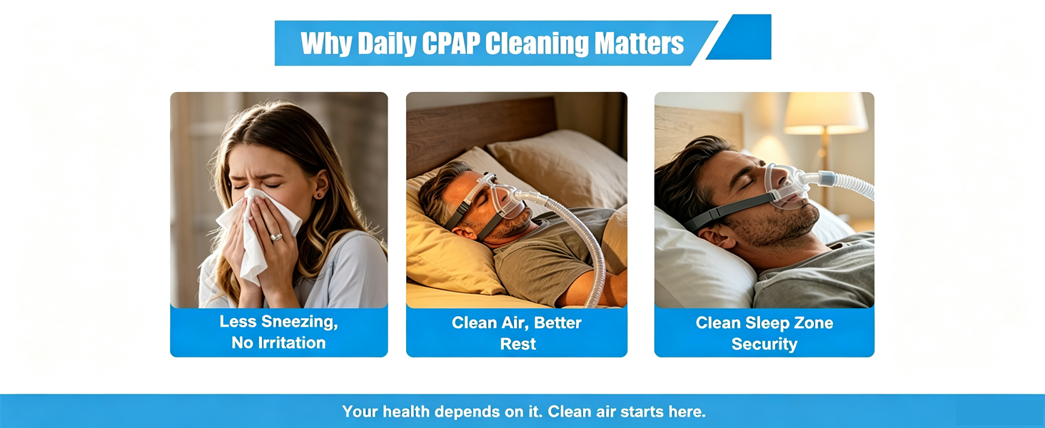 11 Pcs CPAP Cleaning kit respify cpap cleaner and sanitizer bag cpap hose hanger cpap cleaner