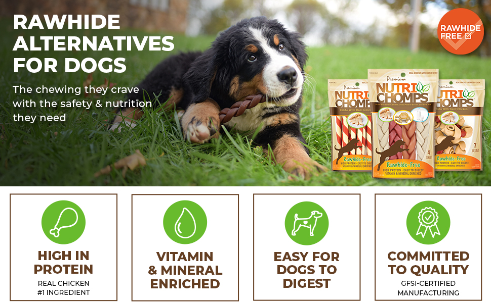 Rawhide alternatives for dogs cta and benefit blocks
