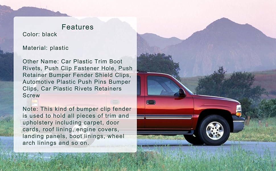 100Pcs 8mm Bumper Clips Auto Car Hole Plastic Rivets Fastener Retainer Clips Fender Push Pin