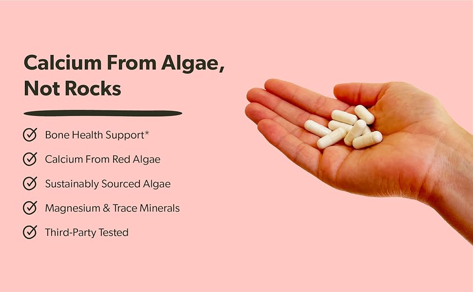 calcium from red algae, capsules