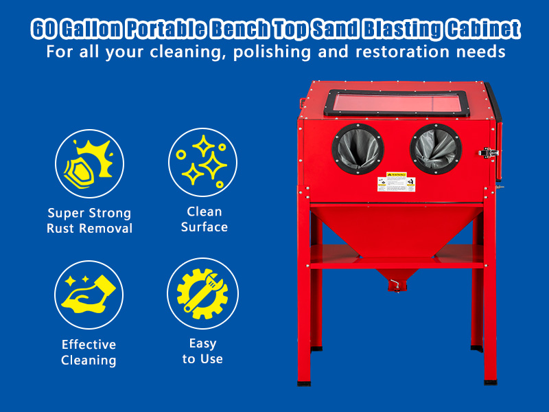 60 Gallon Sandblasting Cabinet