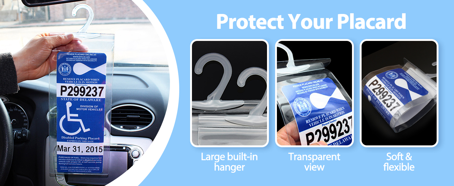 handicap placard holder for auto