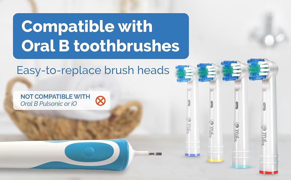 Compatible with Oral B toothbrushes - not compatible with Oral b Pulsonic or iO