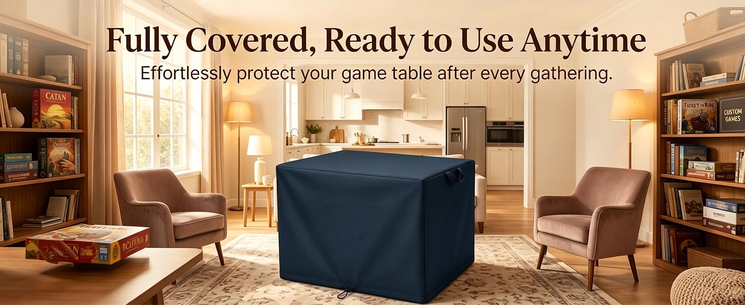 32 inch infinity game table cover fully covered protect after gathering ready to use anytime