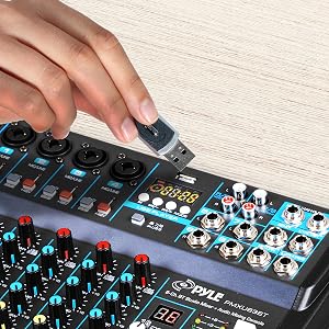 Professional Audio Mixer Sound Board Console Desk System Interface 8 Channel Digital USB Bluetooth