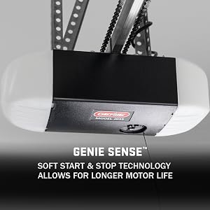 The Genie Chain drive 550 garage door opener is equipped with Geniesense technology