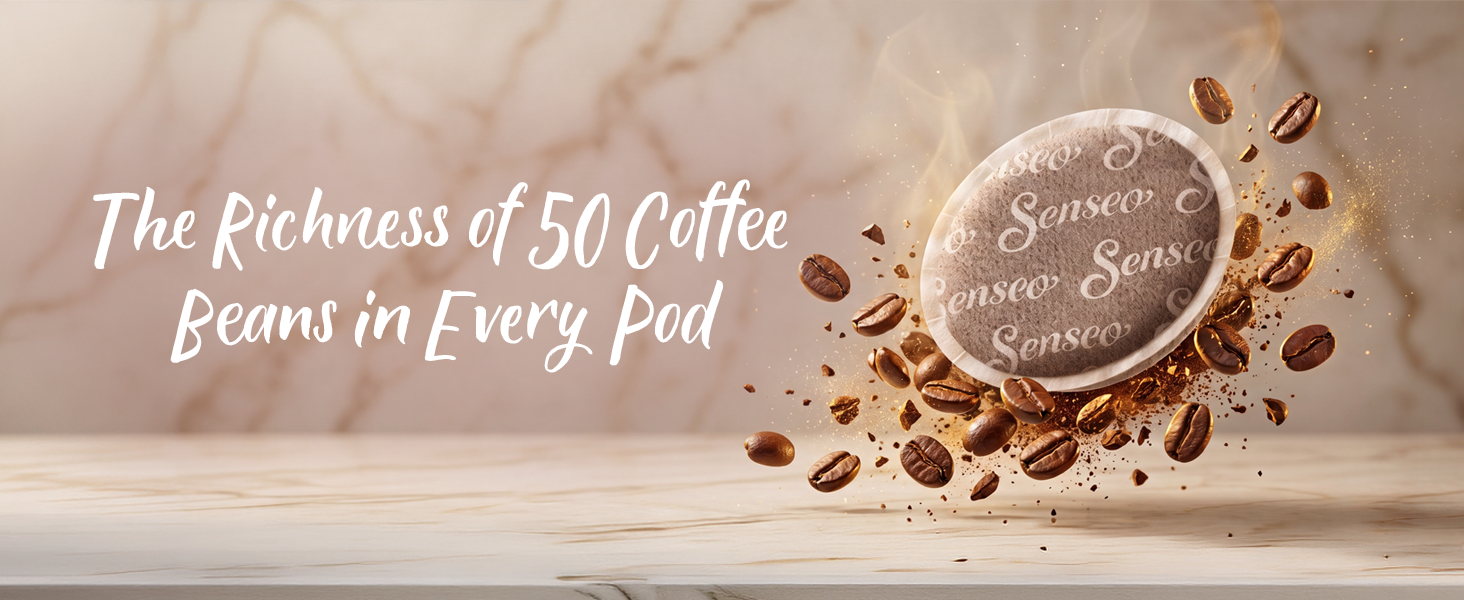 50 COFFEE BEANS IN EACH POD