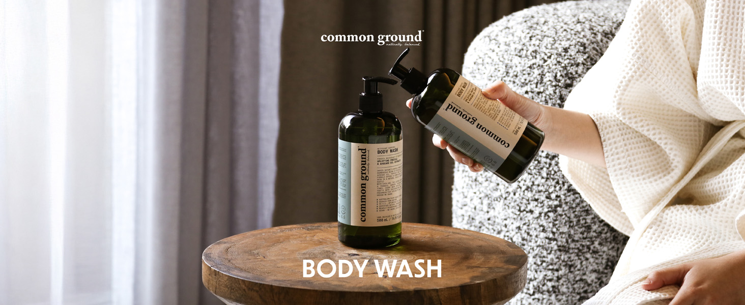 Common Ground Organic Body Wash with Avocado Oil – Hydrates, Vegan, Non-Toxic