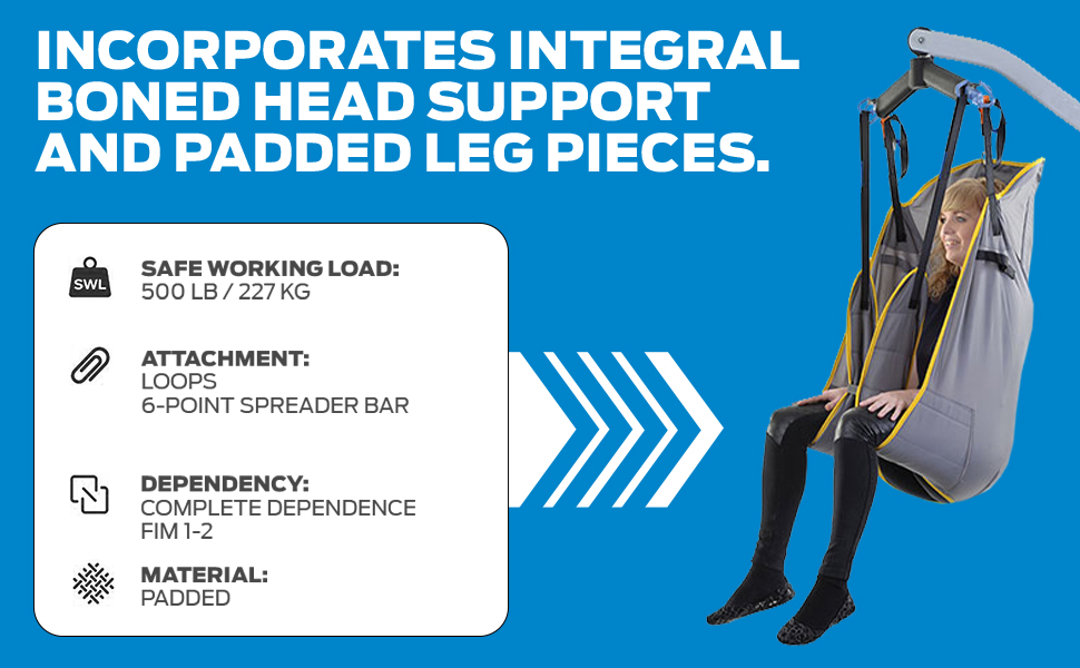 Incorporates integrated head support and padded leg