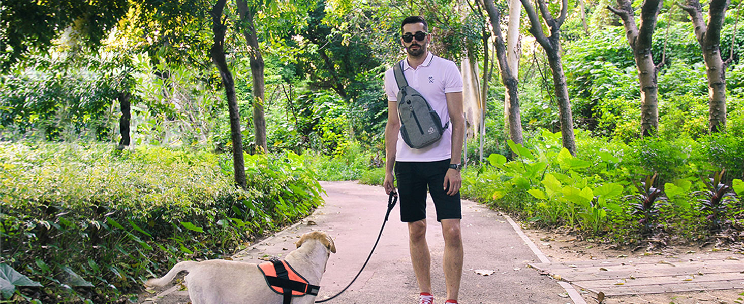 sling bag dog walking