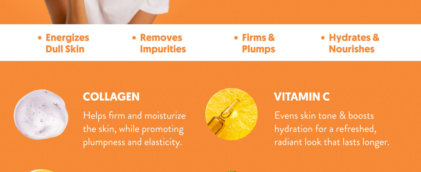 Glow Face Wash Face Cleanser Vitamin C Collagen Face Cream Cleanser Daily Makeup Remover Facial Wash