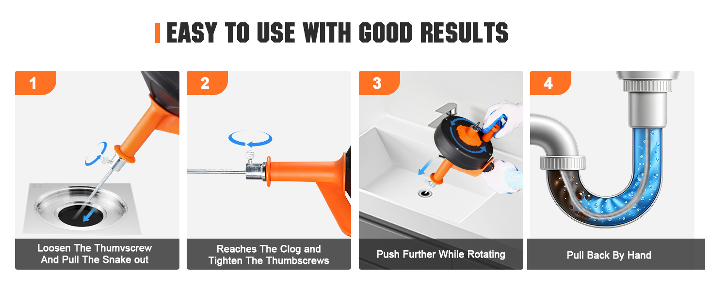 toilet snake plumbing snake drain auger clog remover plumbers 25 ft pipe snake plumber Cleaner Tools