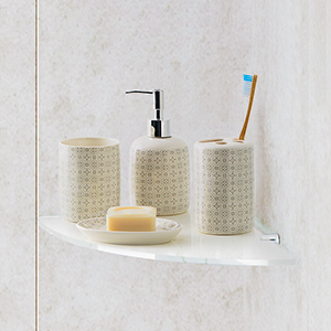 Bathroom Corner Glass Shelf