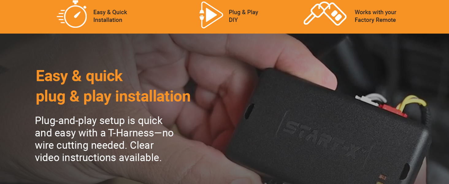 Start-X remote vehicle starters offer easy DIY plug-and-play installation.