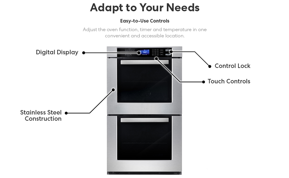 COS-30EDWC, wall oven, double oven, double wall oven, convection oven, electric oven
