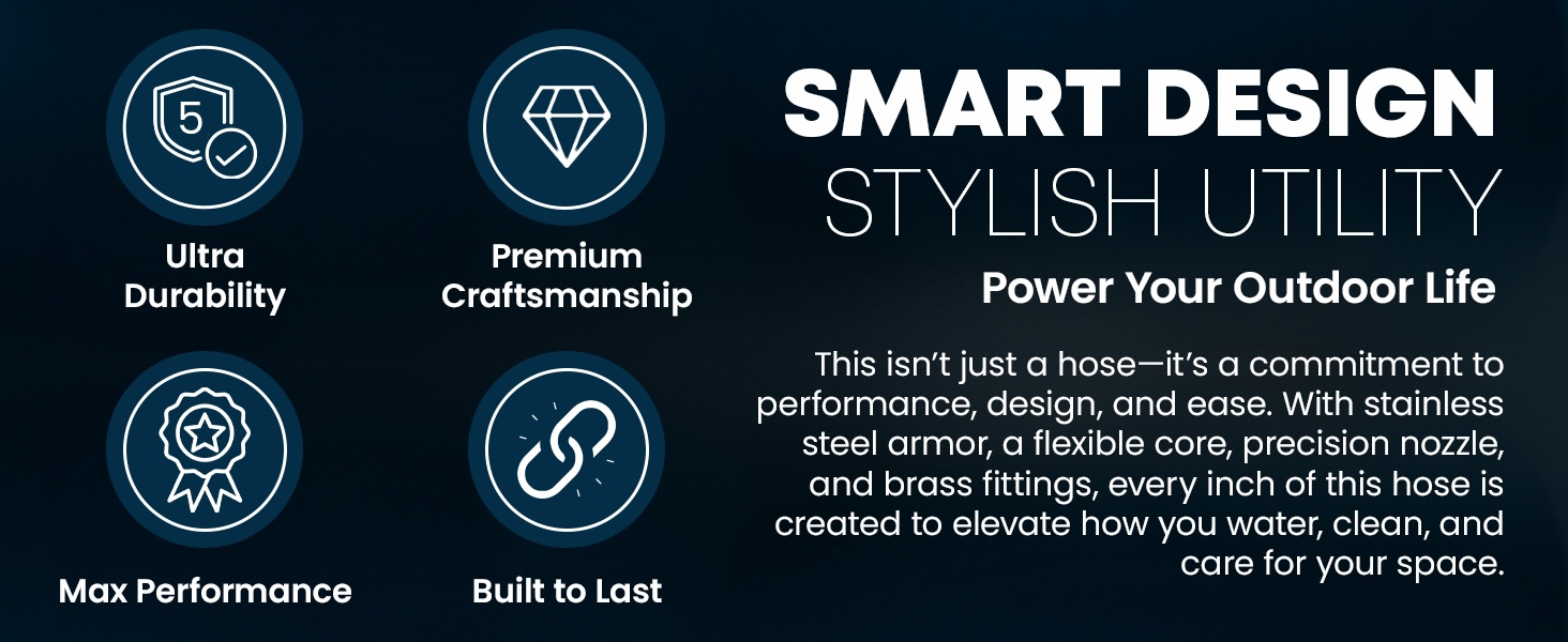 garden hose stainless steel ultra durability premium craftsmanship max performance for outdoor yard