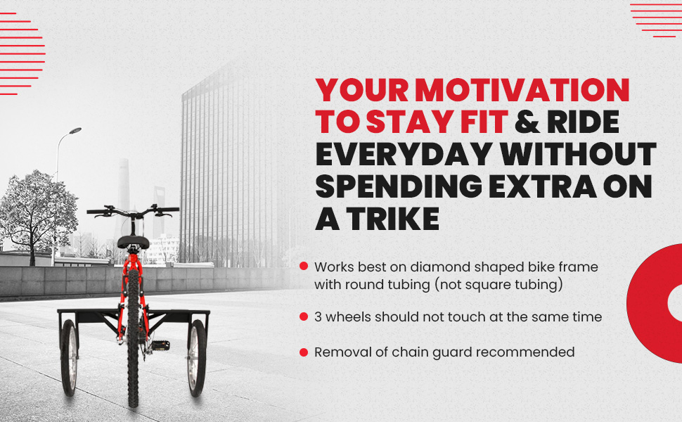 Adult training wheels trike tricycle bike bikes balance stabilizers trainers aid handicap fear fall