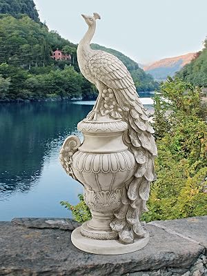 Staverden Castle Peacock Statue
