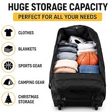 extra large duffle bag, rolling duffle bag, duffle bag with wheels, storage bags, sports bag