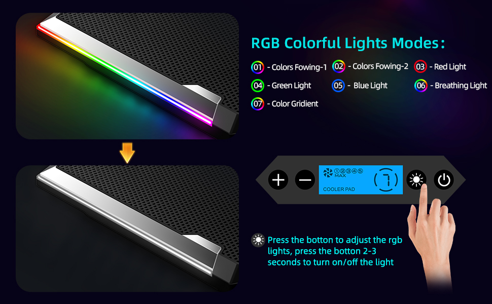 RGB LAPTOP cooling pad