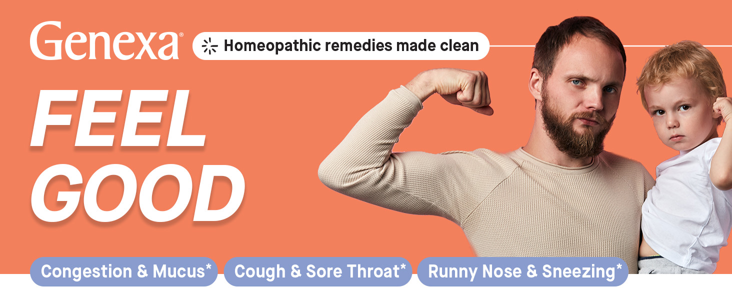Genexa adult crush homeopathic cold flu medicine stuffy nose sneezing congestion mucus sore throat