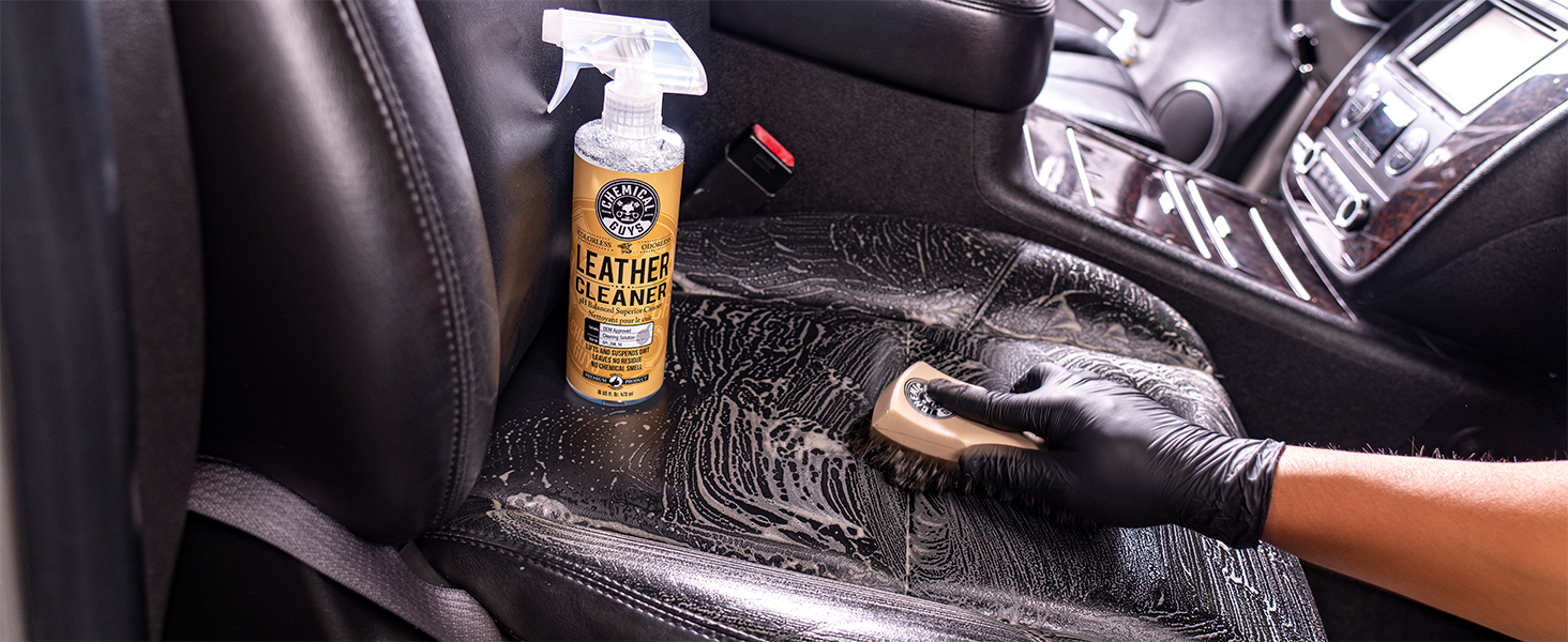 Premium leather cleaner and conditioner duo for couches, jackets, and auto upholstery care.