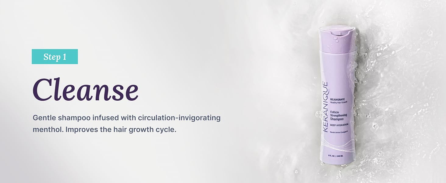 deep hydration mild shampoo for hair growth for women with thinning dry hair