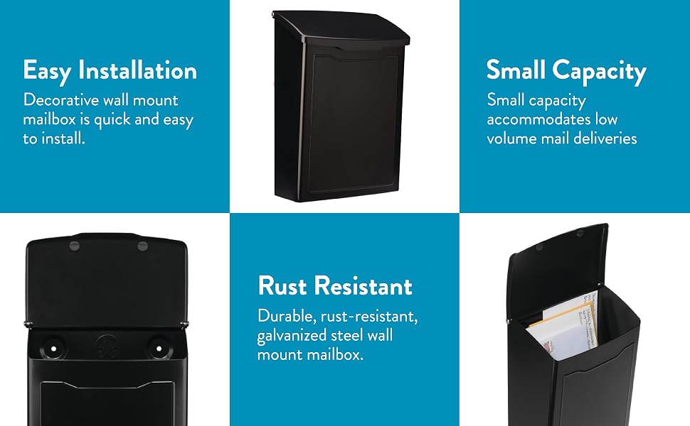 easy installation, rust resistant, small capacity
