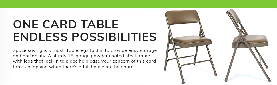 beige xl series folding game card table set