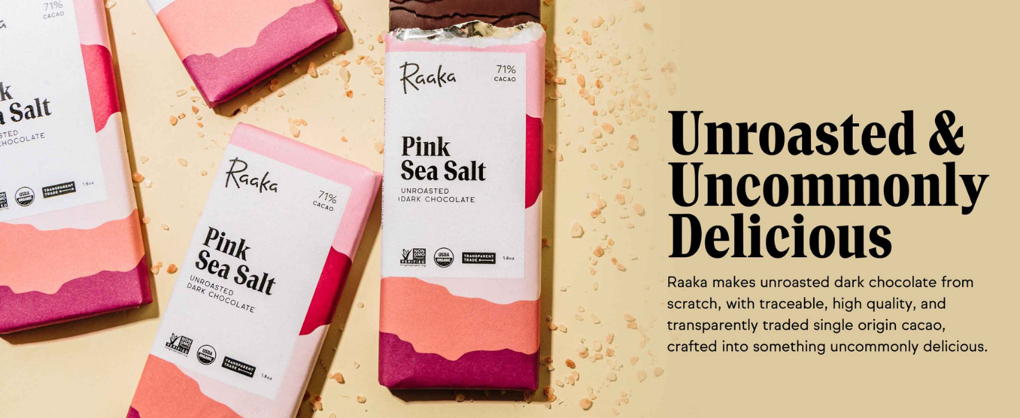 Unroasted and uncommonly delicious dark chocolate