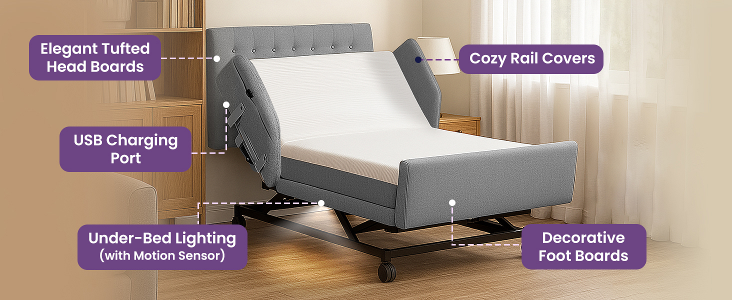 adjustable queen bed with mattress, adjustable beds for senior citizens, queen hospital bed