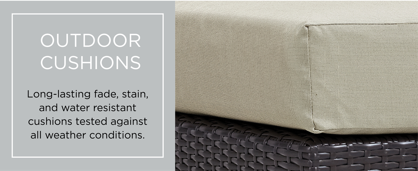 Gather stages,aluminum frame,powder-coated,rattan weave,outdoor collection,all-weather fabric