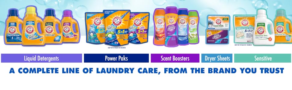 A complete line of laundry care, from the brand you trust