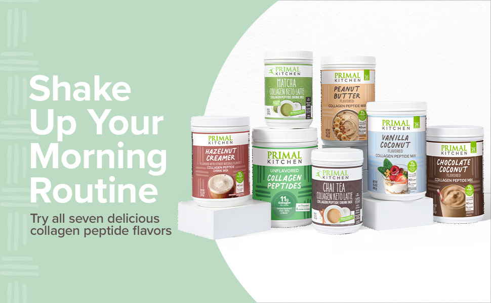 Shake up your morning routine with Primal Kitchen Collagen. Try all 7 delicious flavors.