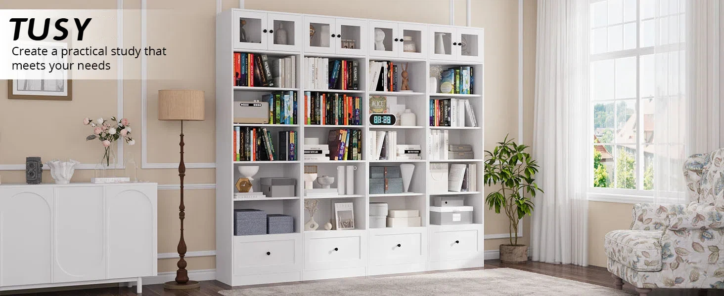 tusy tall display cabinet with drawer