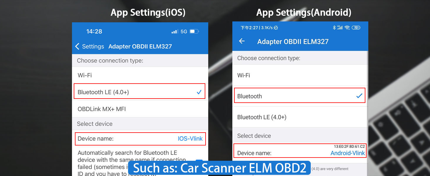vgate icar pro 2S bluetooth5.2 android ios icar pro bluetooth 4.0 - OBD2 BLUETOOTH