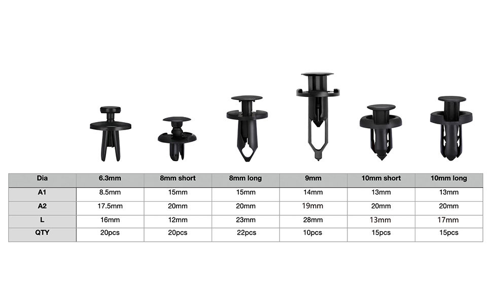 102 car clips size update