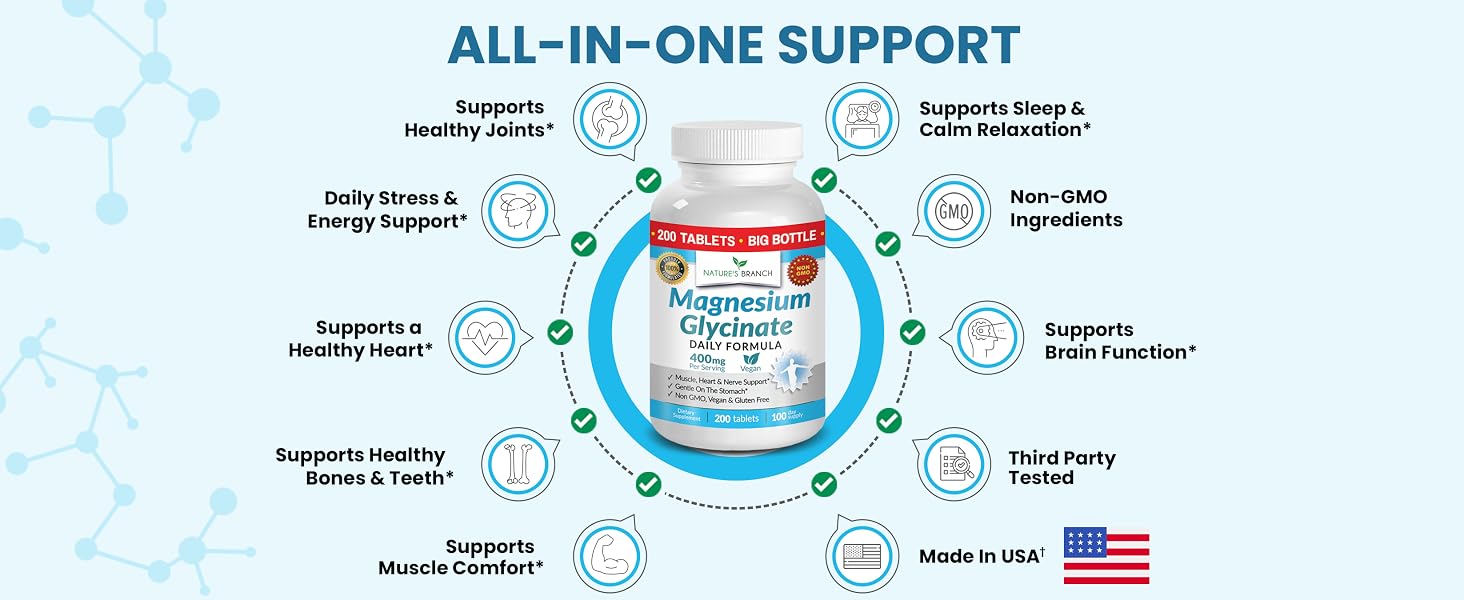 magnesium glycinate high absorption non gmo vegan vegetarian non gmo free easy to swallow
