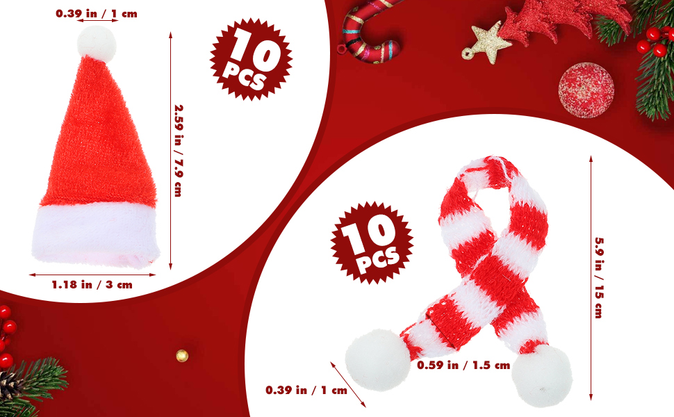 Party Wine Bottle Cork 20pcs Christmas Mini Santa Hats