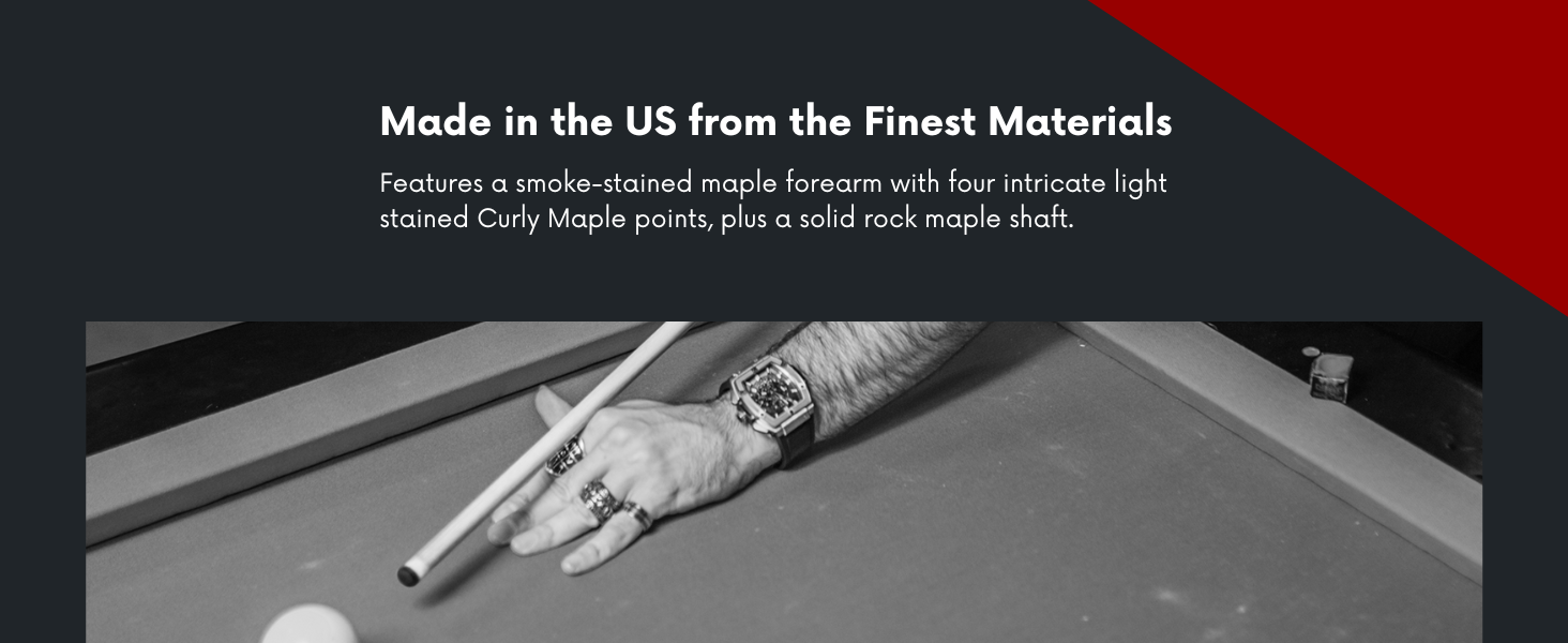 Meucci pool cues made in the us from the finest materials