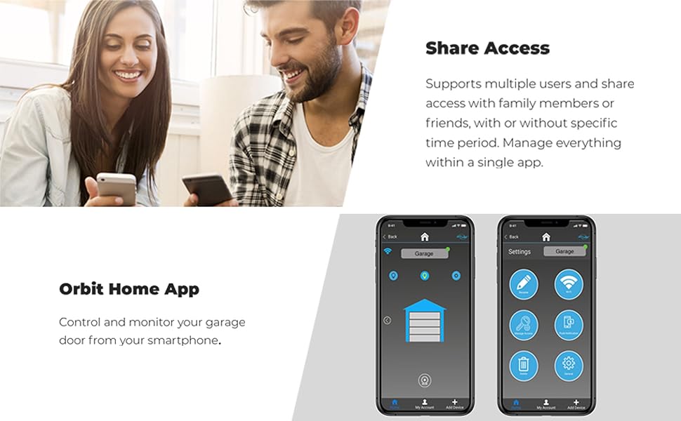 share access, orbit home app