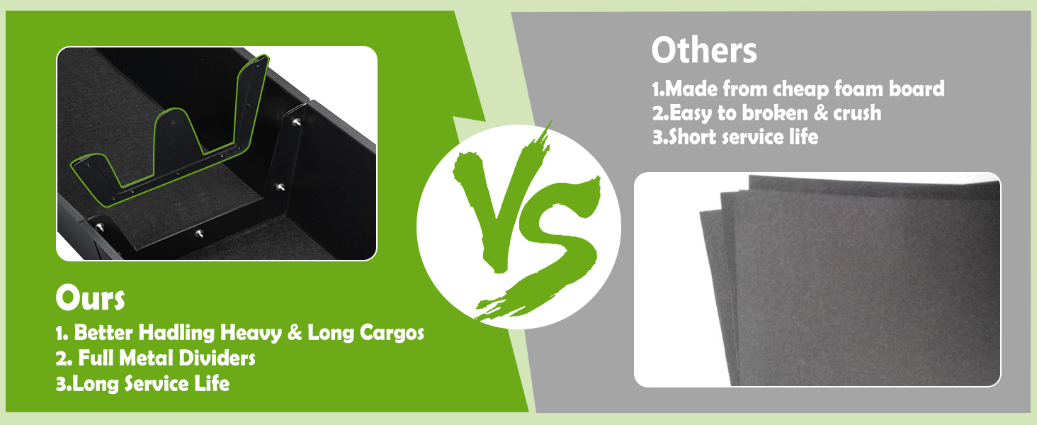 Comes with long metal for better handling heavy &amp;amp;amp; long cargos.