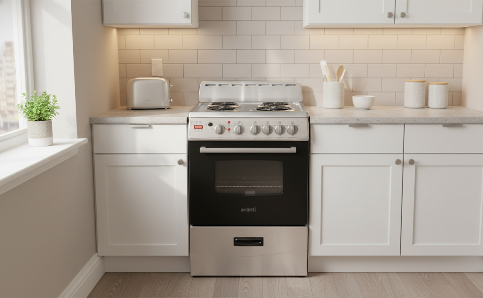 24&amp;#34; Electric Range Oven with Framed Glass Door