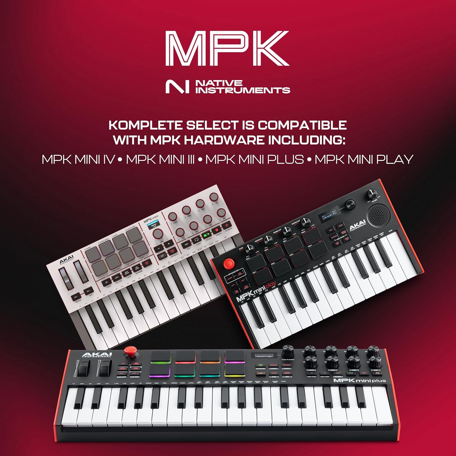 Akai Professional MPK Mini MK3 25-Key USB MIDI Keyboard Controller, Black