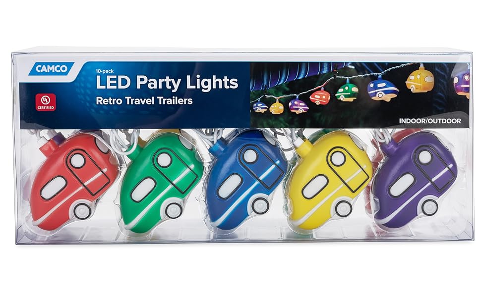 Camco Retro Travel Trailer Party Lights; Retro Travel Trailer Party Lights