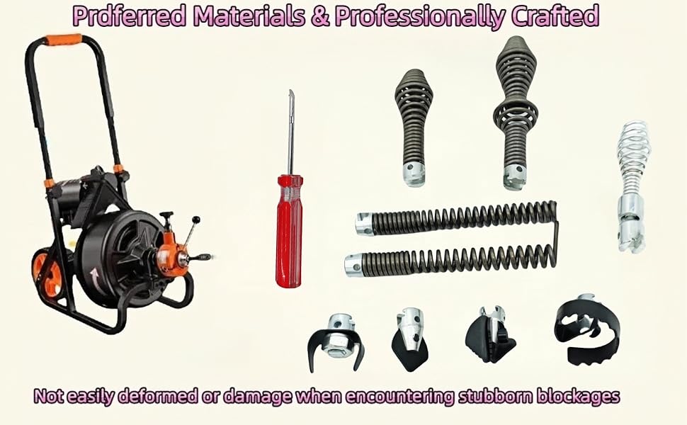 various cutters and augers Spiral Saw Tooth Cutter can cut through tough blockages