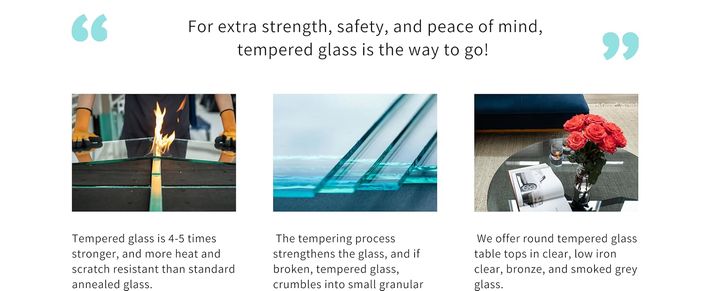 Tempered Glass Table Top Features