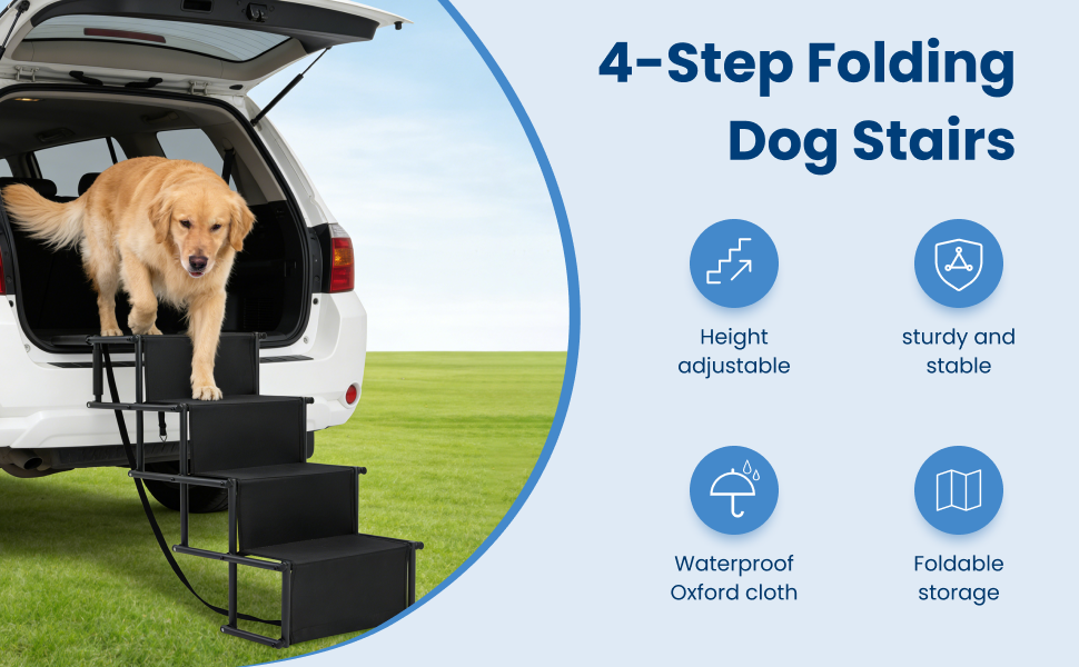 4-step folding dog stairs