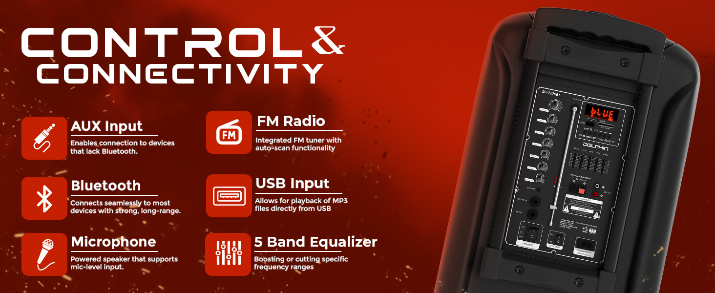 musica potentes tailgate sonido club ultimate pa system lights rechargeable floor watts soeaker